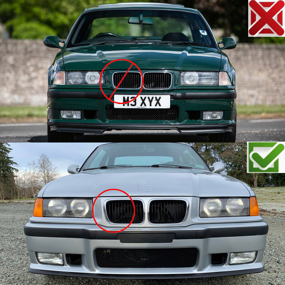 Chrome Front Kidney Grille for BMW E36 (1997–1999)
