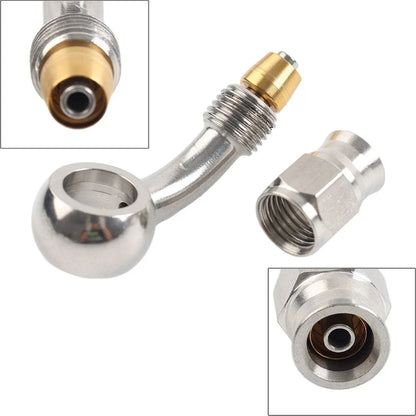10.2mm 3/8" Eye Banjo Hose Ends AN-3 45�� Brake for Motorcycle