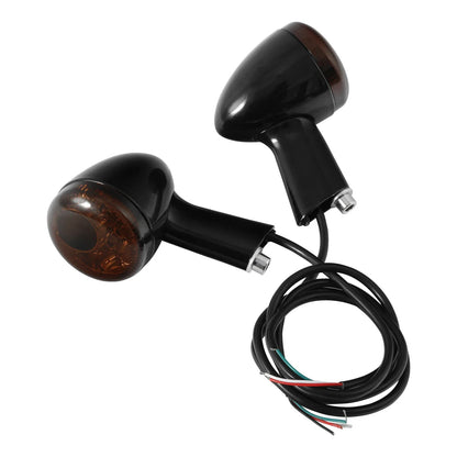 Black LED Amber Rear Turn Signals for Harley Sportster XL (1992-2022)