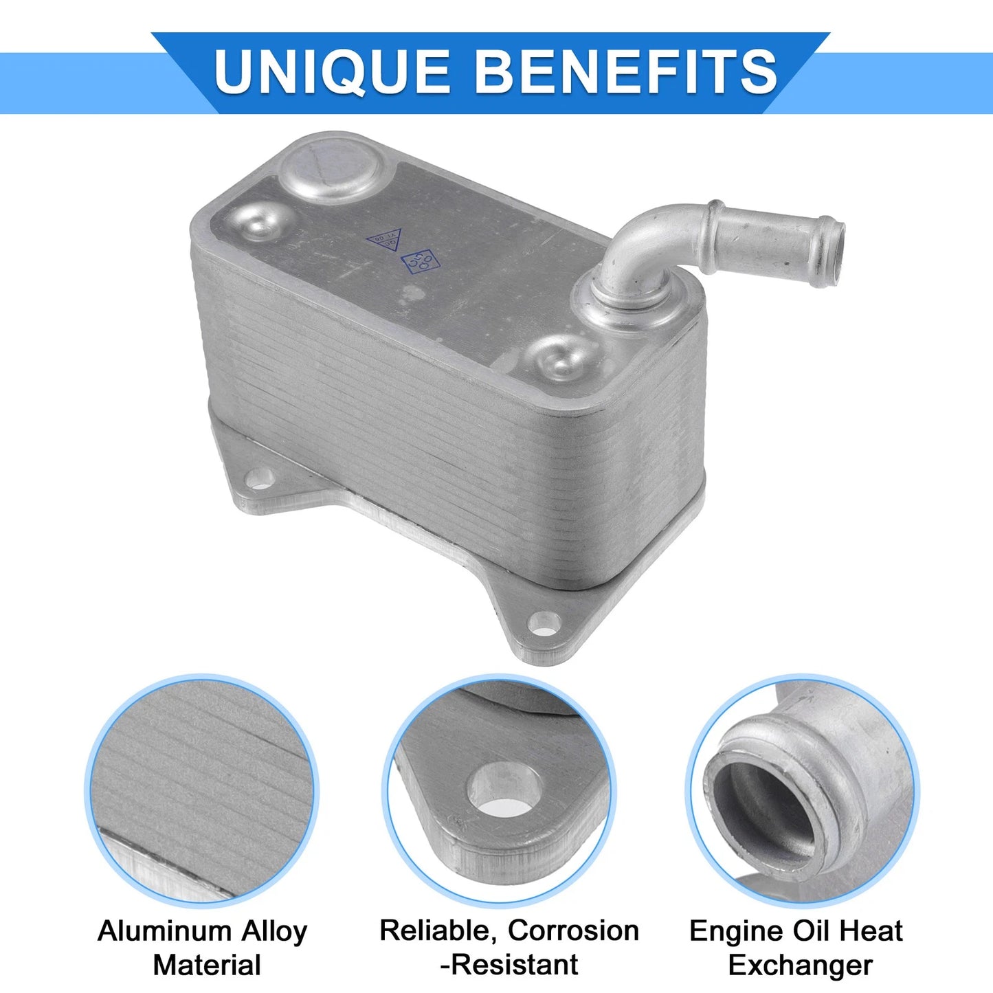 Engine Oil Cooler with Seals for Volkswagen Passat (2006–2010) No. 06D117021C