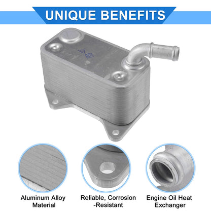Engine Oil Cooler with Seals for Volkswagen Passat (2006–2010) No. 06D117021C