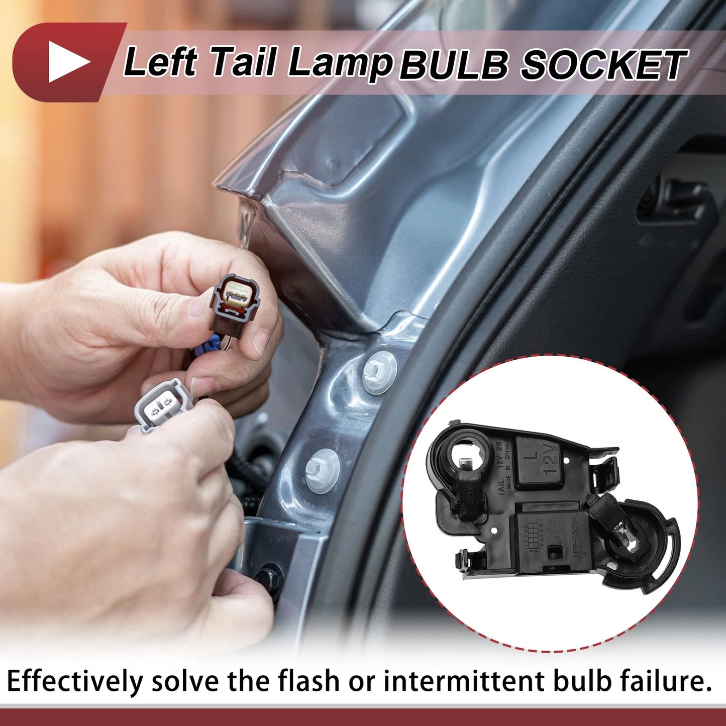 1 Pc Left Tail Light Socket for BMW 3 Series F30 (2011–2015) No. 63217313059