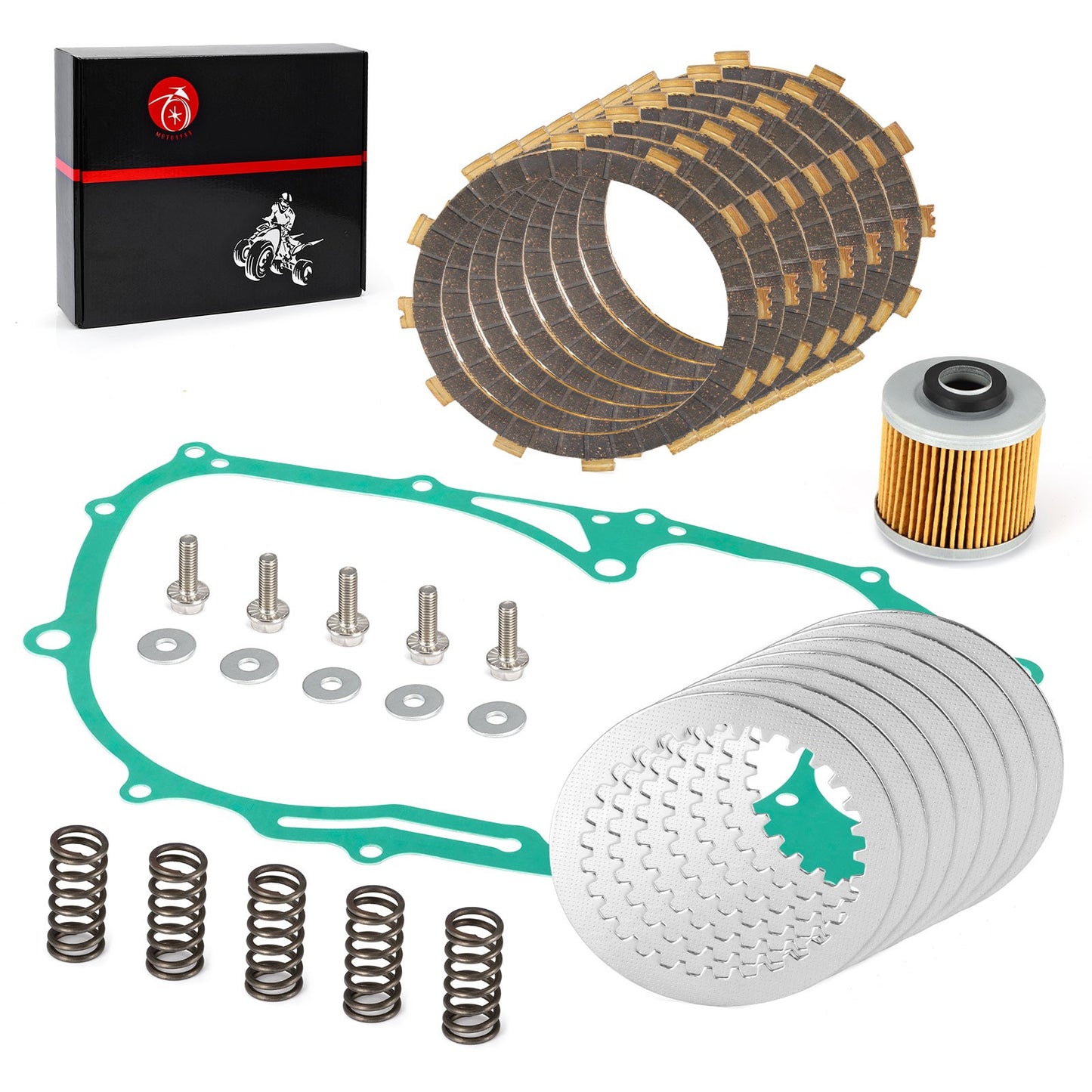 Clutch Friction Steel Plate Kit for Yamaha V Star 650 (1998–2008)
