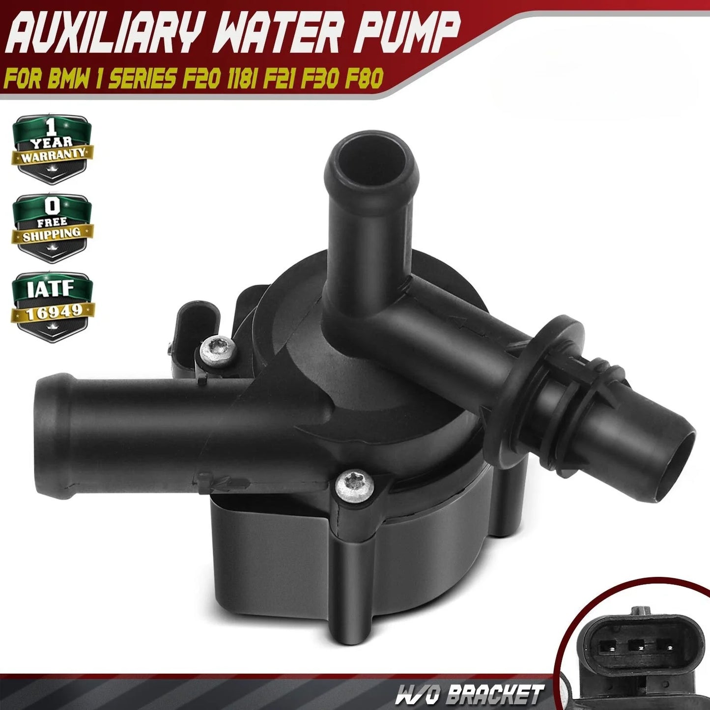Auxiliary Water Pump w/o Bracket for BMW 118i 320i (2012–2015)