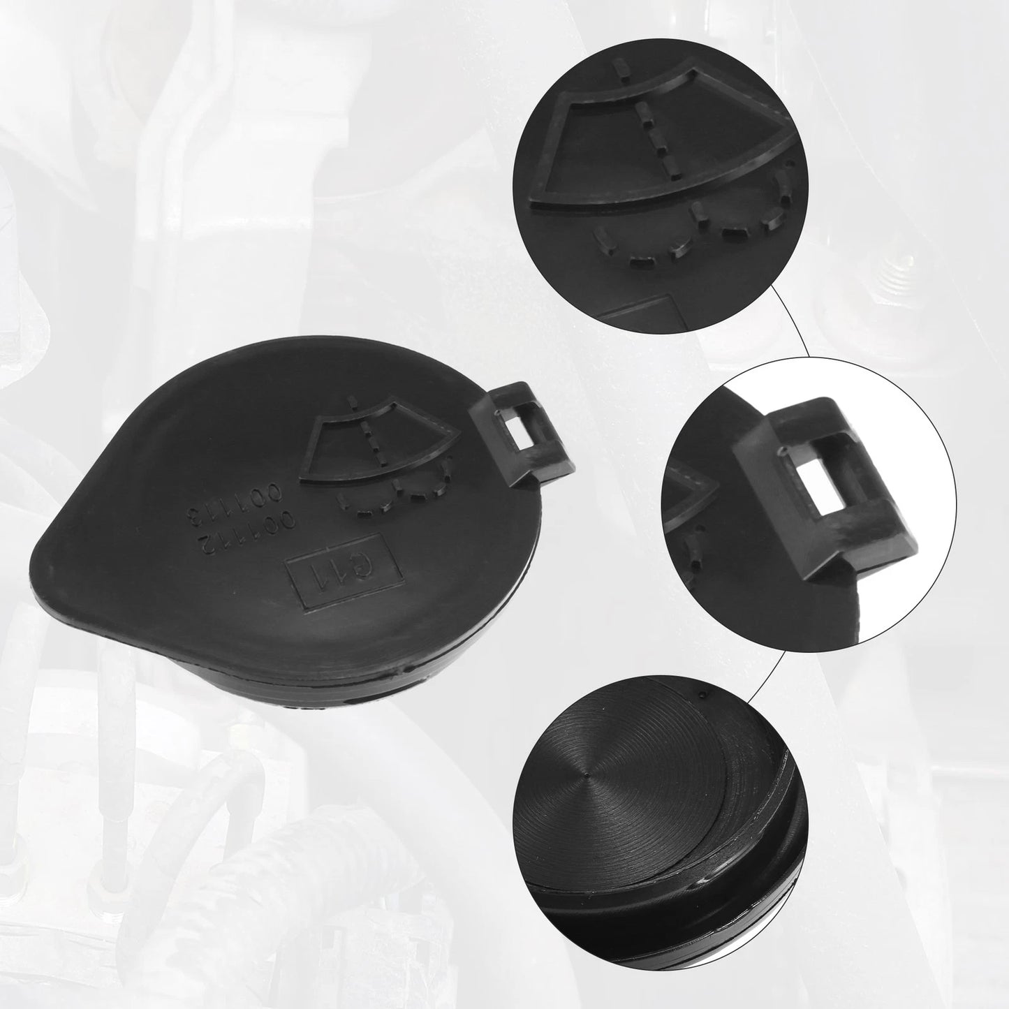 Windshield Washer Fluid Reservoir Cap for Toyota Venza (2009–2015) Black