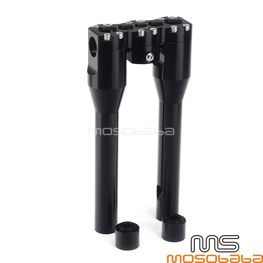 10" Modular Handlebar Risers 1-1/8" Top Clamp for Harley Sportster Dyna (2004-2023)