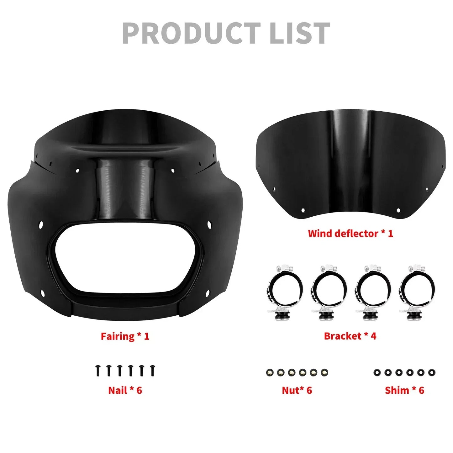 Motorcycle Headlight Fairing Mask for Harley Softail Fat Bob (2018-2022)
