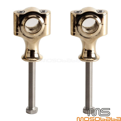 1 Inch Retro Brass Handlebar Risers for Harley Chopper Dyna Street Bob