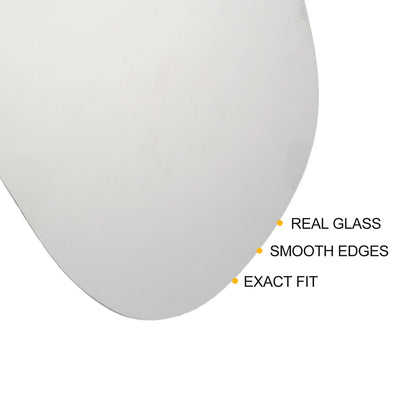Left Side Heated White Mirror Glass for Hyundai Santa Fe (2019–2022)