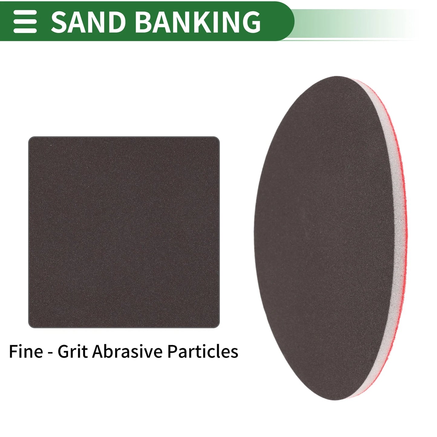 Set of 12 P800 Sanding Sponge Pads 5.91"x5.91" Washable and Reusable