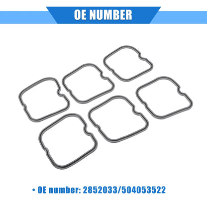 6 Pcs Valve Cover Gaskets for Dodge Ram (1989-1998) Rubber Gray