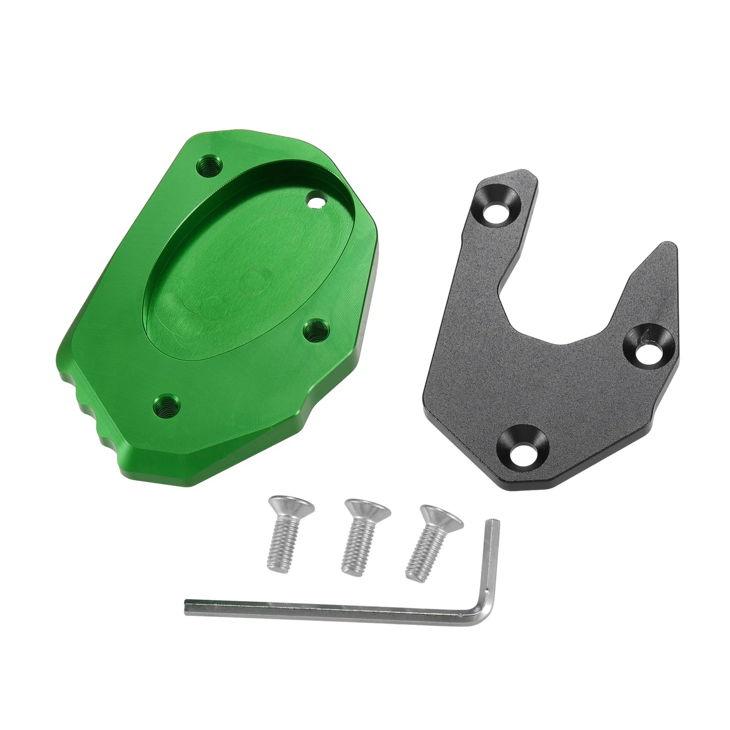 Set of 1 Kickstand Pad for Kawasaki Z900RS (2018–2022) Green Aluminum Alloy