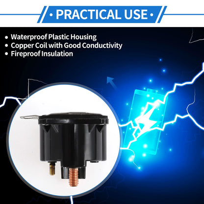 Set of 1 Starter Solenoid Relay 12V 3 Terminal for Ford Mustang