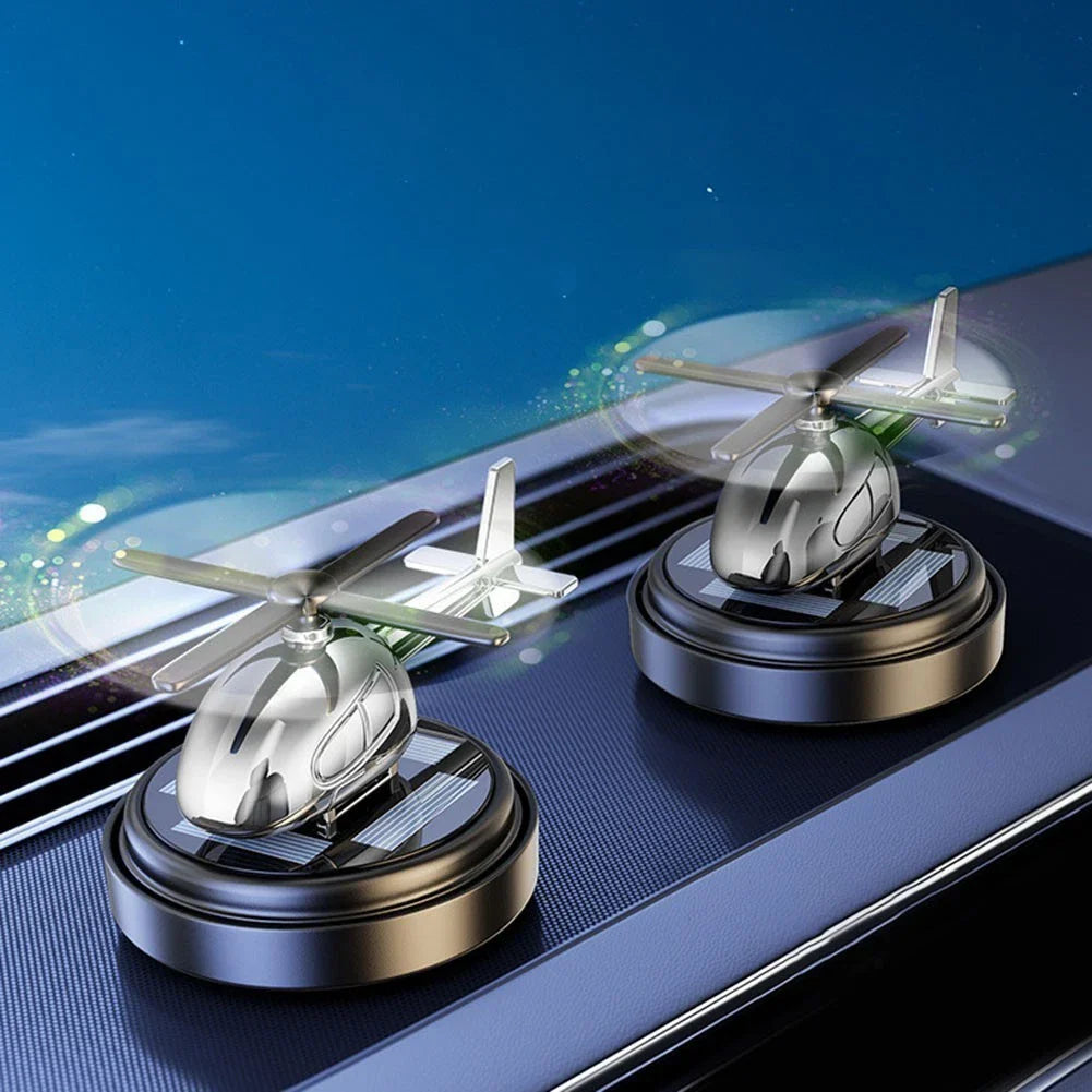 Advanced Solar Panel Car Diffuser Styled Like a Helicopter for Fresh Air