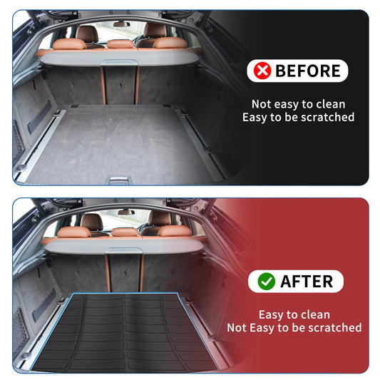 Cargo Liner Rear Trunk Mat for Nissan Kicks (2018–2024) TPE Long Grid Pattern