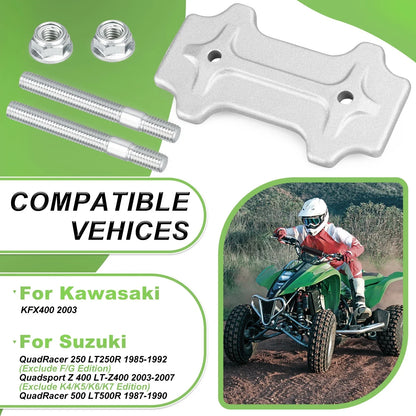 Plate Chain Adjuster And Bolt Nut 2x4 for Suzuki QuadRacer LT250R (1985–1992)