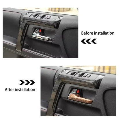 Wood Grain Interior Car Door Handle Cover Trim 4 x for Toyota 4Runner (2017–2023)