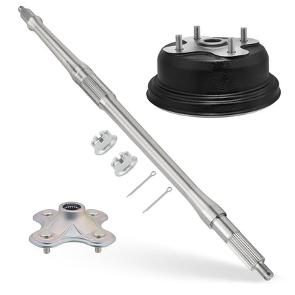 Rear Axle Shaft & Brake Drum & Wheel Hub Kit for Yamaha Big Bear 350 (1997–1999)
