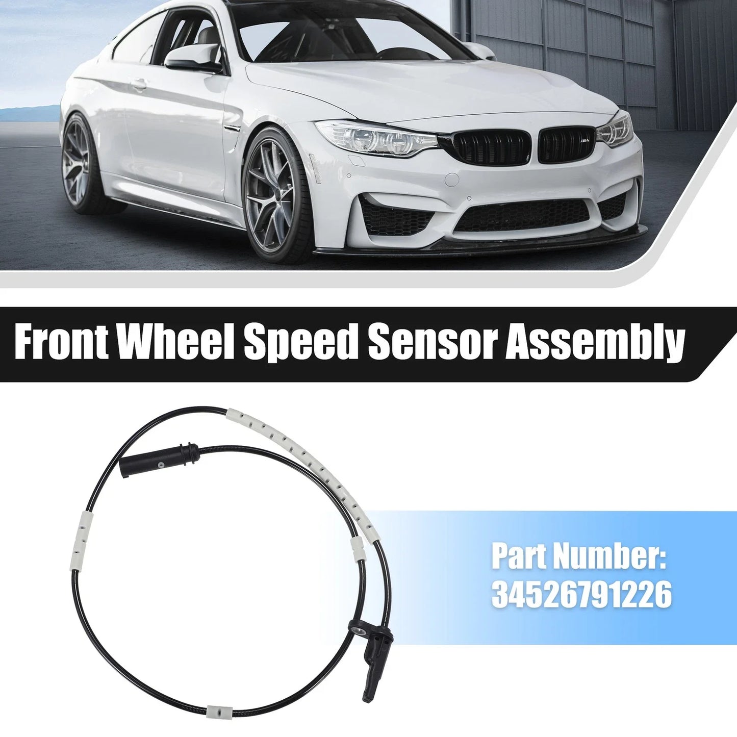 Rear Left Right Side ABS Wheel Speed Sensor for BMW 340i Base 3.0L L6