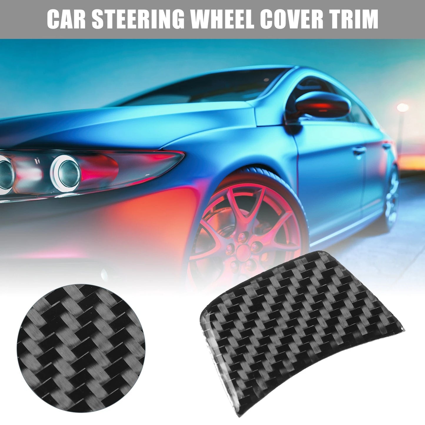 Carbon Fiber Steering Wheel Cover for Audi A4 B8 (2008–2015)