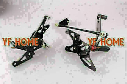 2X Adjustable Rearset Footpegs for Yamaha YZF R1 (2007–2008) - Black