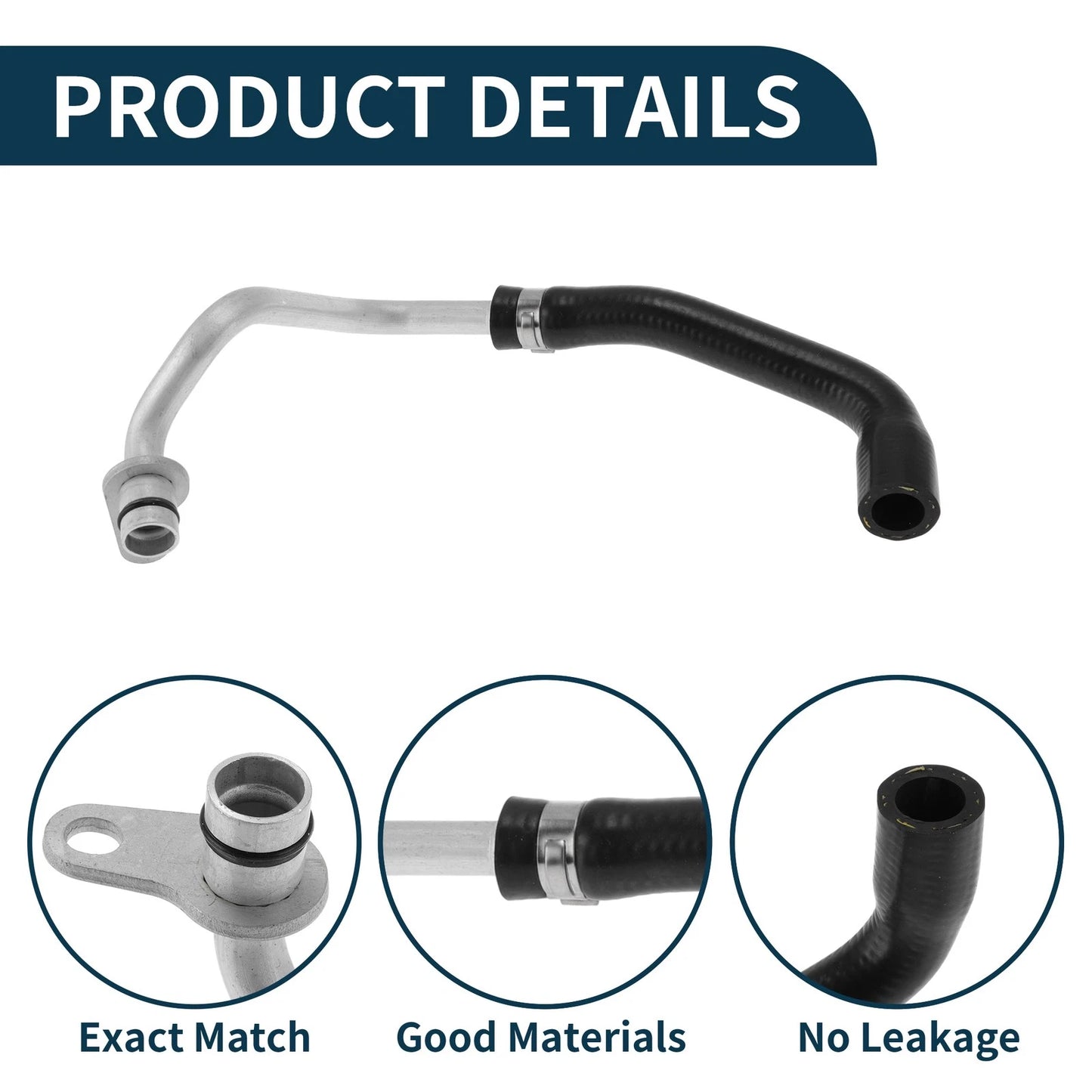 Radiator Hose for BMW X5 (2011–2013) No. 11537583899, Metal, Black