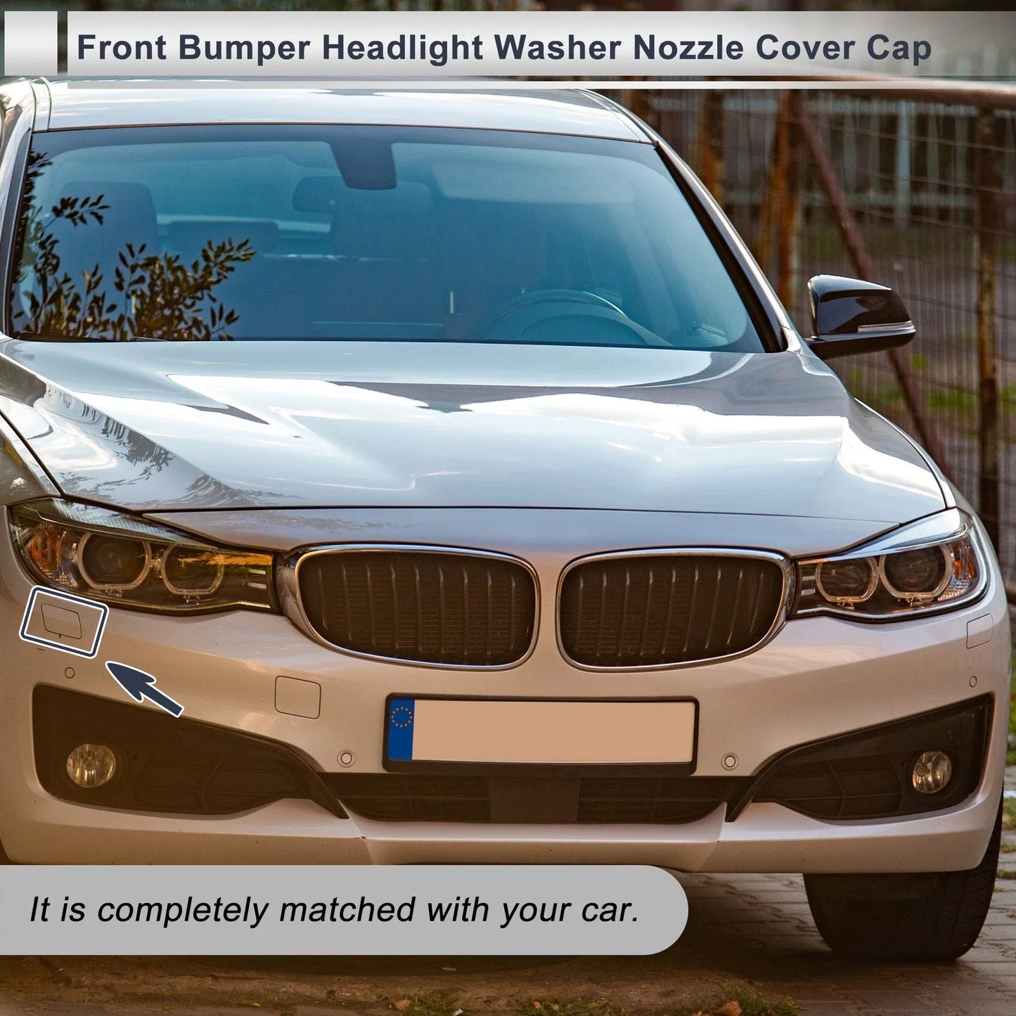 Front Right Side Bumper Headlight Washer Nozzle Cover Cap for BMW 335i