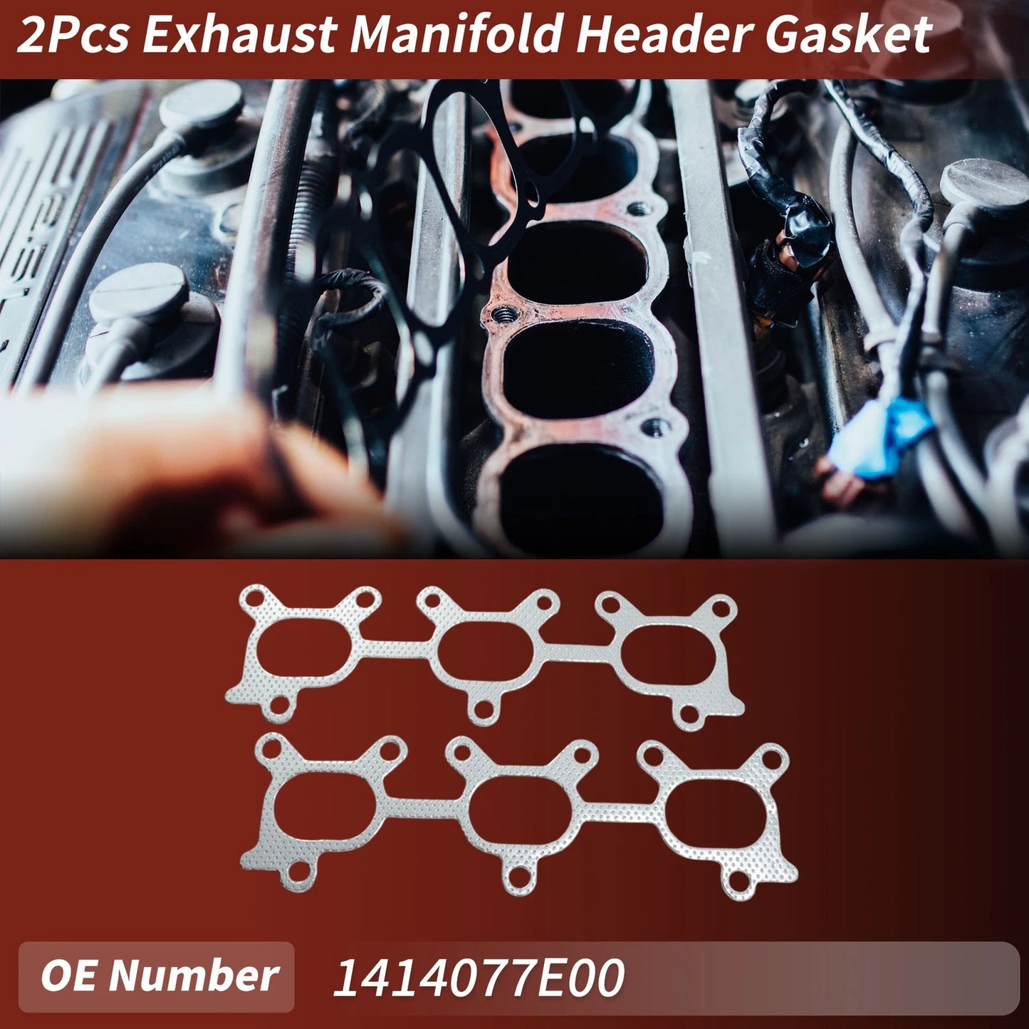 Exhaust Manifold Header Gasket for Chevrolet Tracker (2000–2002) No.1414077E00