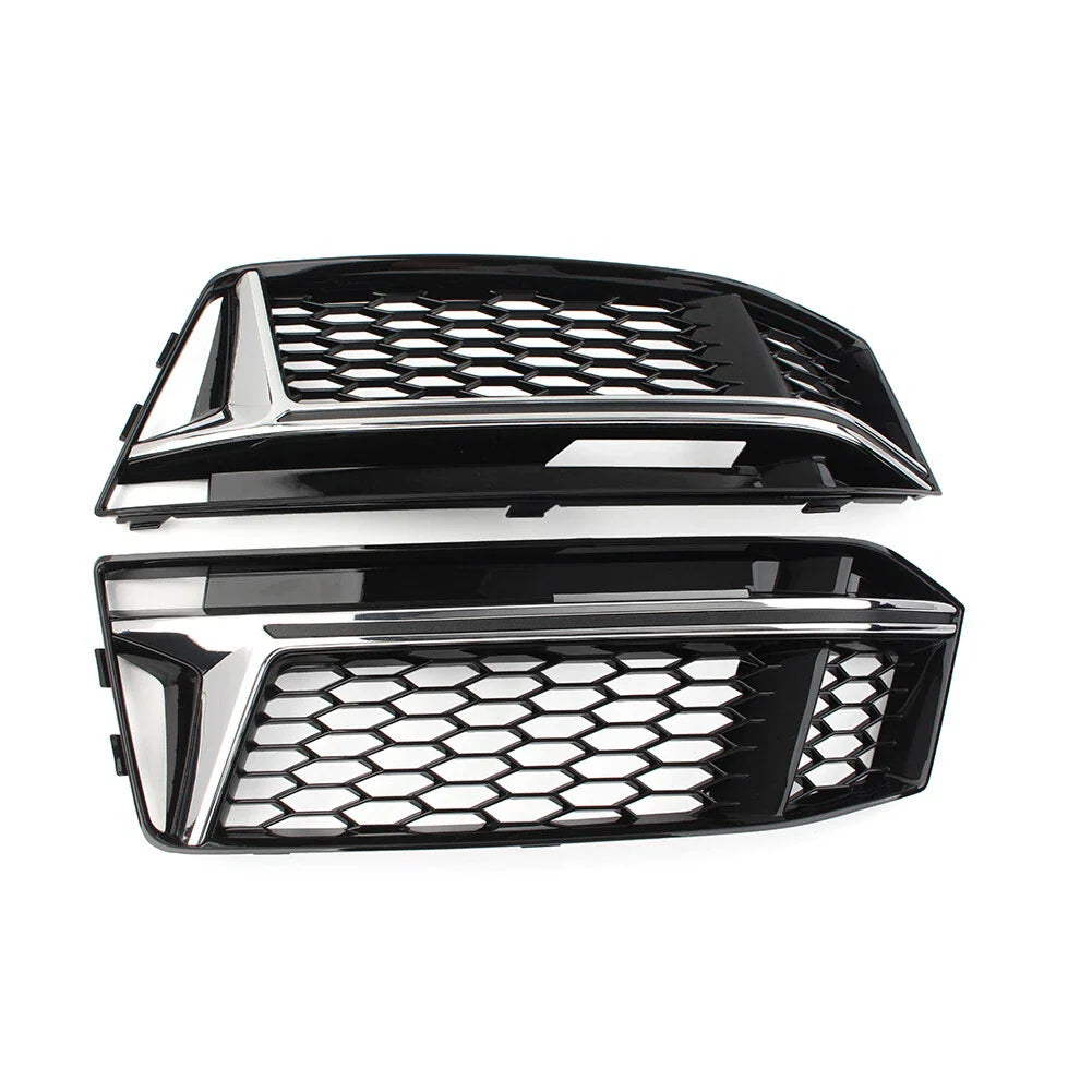 Honeycomb Mesh Fog Light Grille Cover for Audi A4 B9 S4 (2016-2018)
