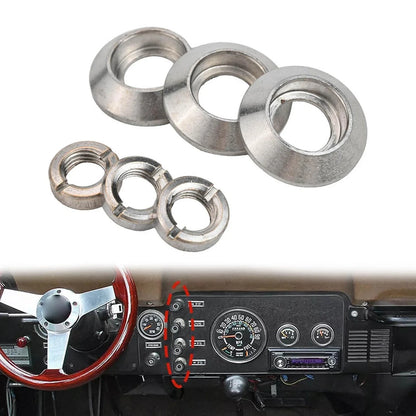 Inclusive Dashboard Control Bezels & Nuts Package for Jeep CJs (1972–1986)