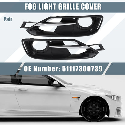1 x Pair Fog Light Grille Cover Trim for BMW F30 (2012-2019)