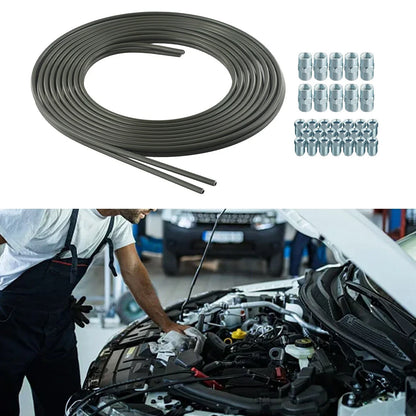 2x 5m 316 Brake Pipe Kit with 20 Nuts 10 Connectors