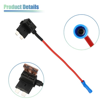 Set of 3 Car Fuse Tap with 3 Mini Fuses for Automotive Use