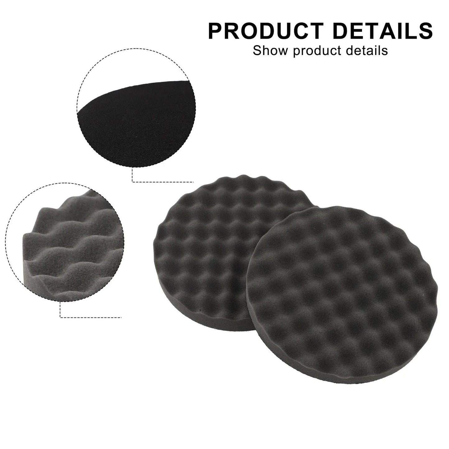 2 x Round Foam Polishing Pad Kit 8 Inch Single Sided Tools Supplies