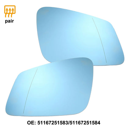 1 Pair Mirror Glass Replacement for BMW 740Li 550i