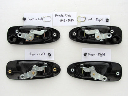 Honda Civic Outside Door Handle Set for 1992-1995 4-Door Models