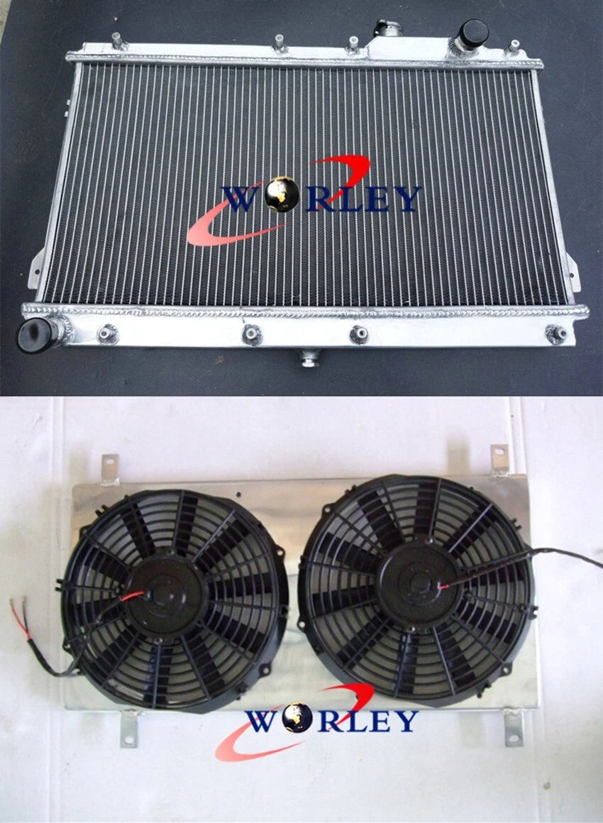 Aluminum Radiator with Shroud and Fans for Mazda Miata MX5 (1990–1997)