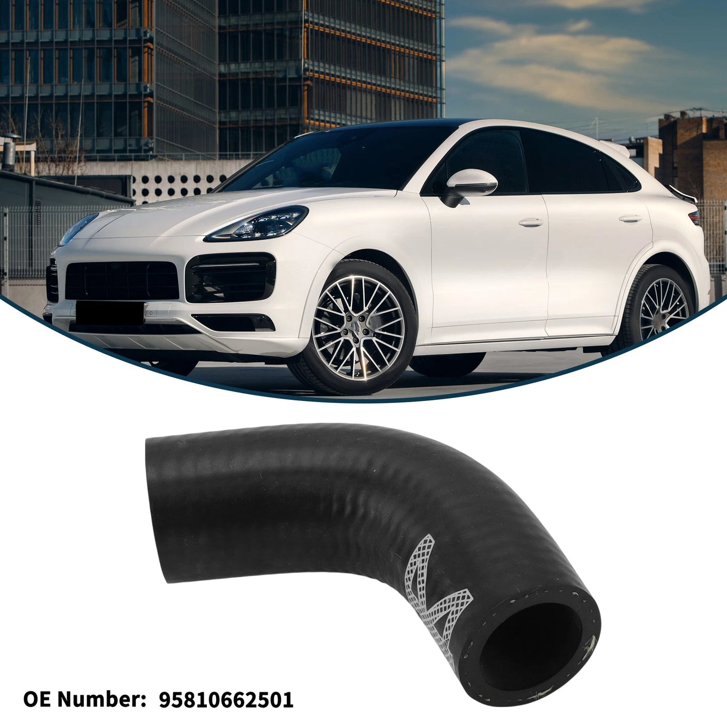 Radiator Hose for Porsche Cayenne (2013) No. 95810662501 Rubber