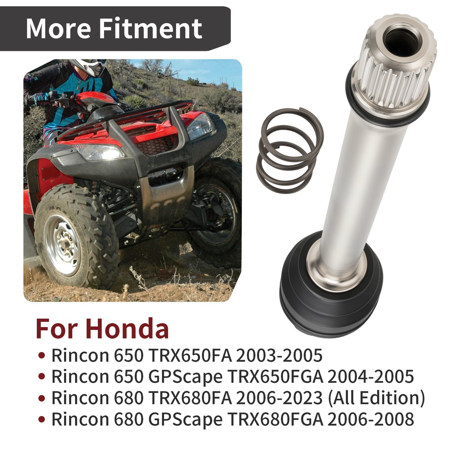 Rear Propeller Shaft for Honda Rincon 650 680 (2003–2023)