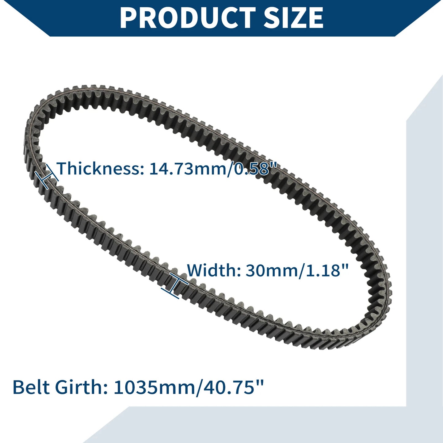 Drive Belt for Polaris Ranger 500, RZR 800, Sportsman 450, 500, 570, 700 (2000–2023)
