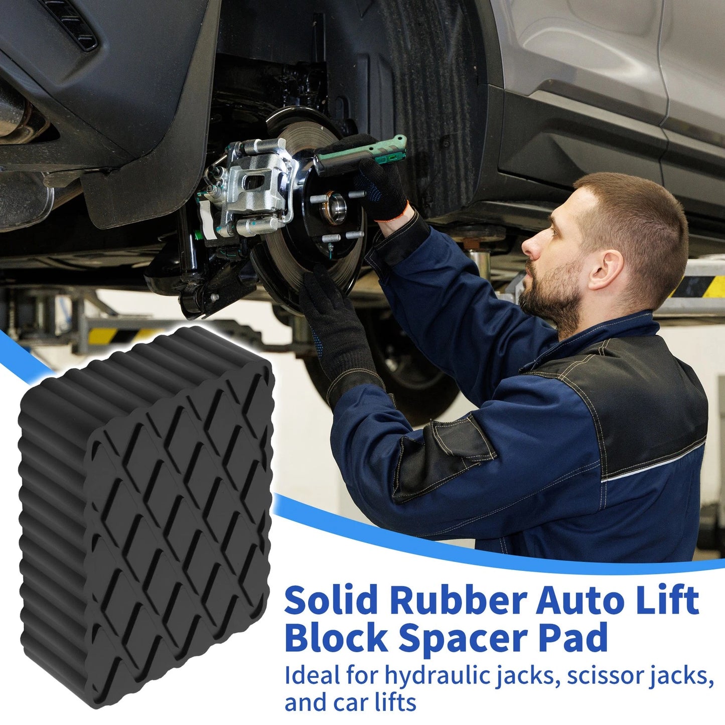 Universal Car Jack Pads 6.3" x 4.7" x 2" Rubber Adapter