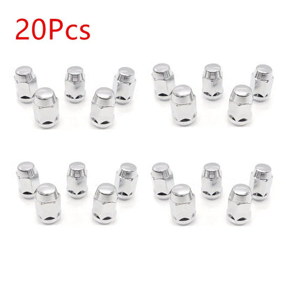 20 x Silver Wheel Nuts 1/2-20 for Jeep Cherokee, Wrangler, Dodge RAM