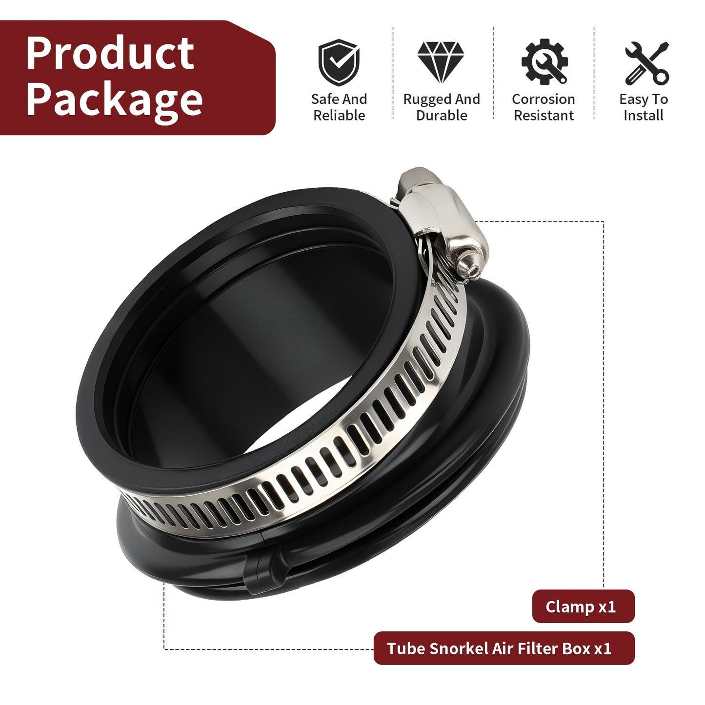 Snorkel Tube Boot for Honda Rancher 420 TRX420 (2007–2013)