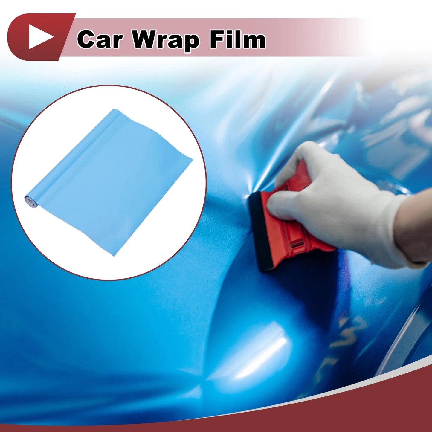 Matte Light Blue Vinyl Wrap Film 31x152cm for Universal Applications