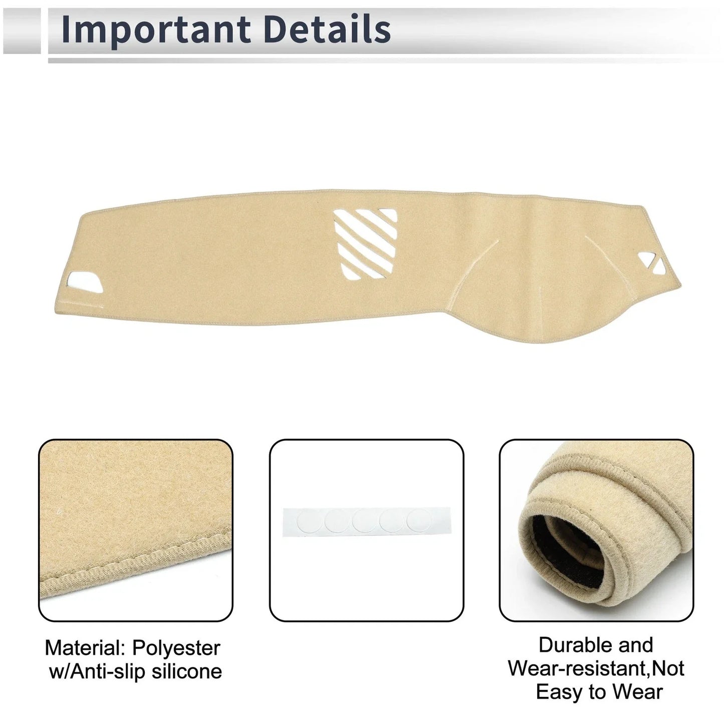 Dash Cover Mat for BMW 5 Series F10/F11 Beige Sun Protector Pad