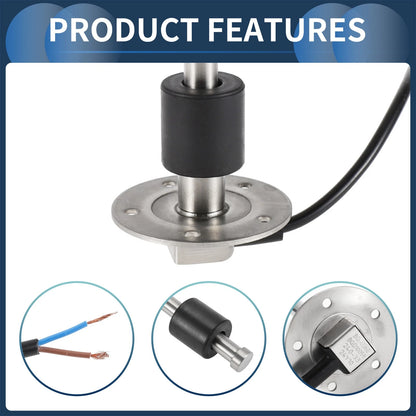 Fuel Sending Unit and Gauge Kit 240-33 Ohm for Boat Car Truck (360mm)