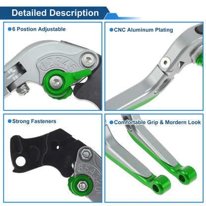 Brake Clutch Levers for KTM 390 Duke (2019–2023) Titanium Green End 1 Pair