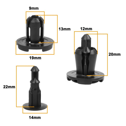 30Pcs Push Type Bumper Clips for Mitsubishi Honda