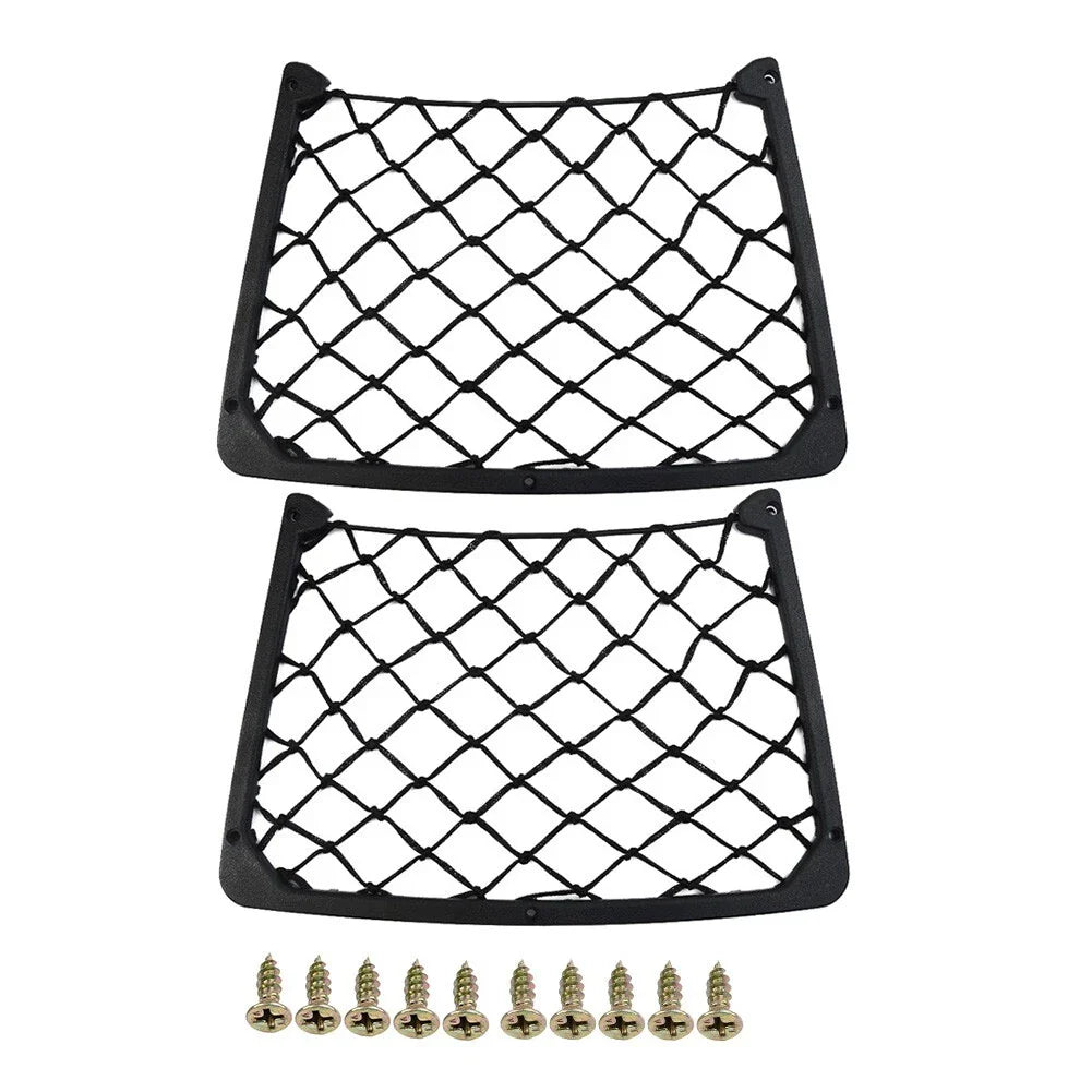 2x Car Large Storage Net Plastic Phone Magazine Holder Elastic-Mesh Bag for Car