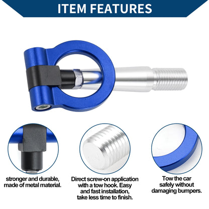 Tow Hook for Mitsubishi Lancer Evolution (1 pcs, 23.5cm, Blue)